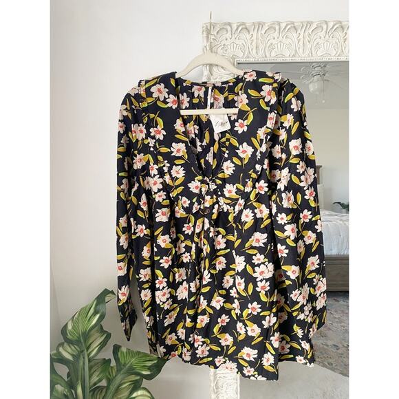 Free People Charlie Printed Button Down Tunic Mini Dress - Picture 2 of 7